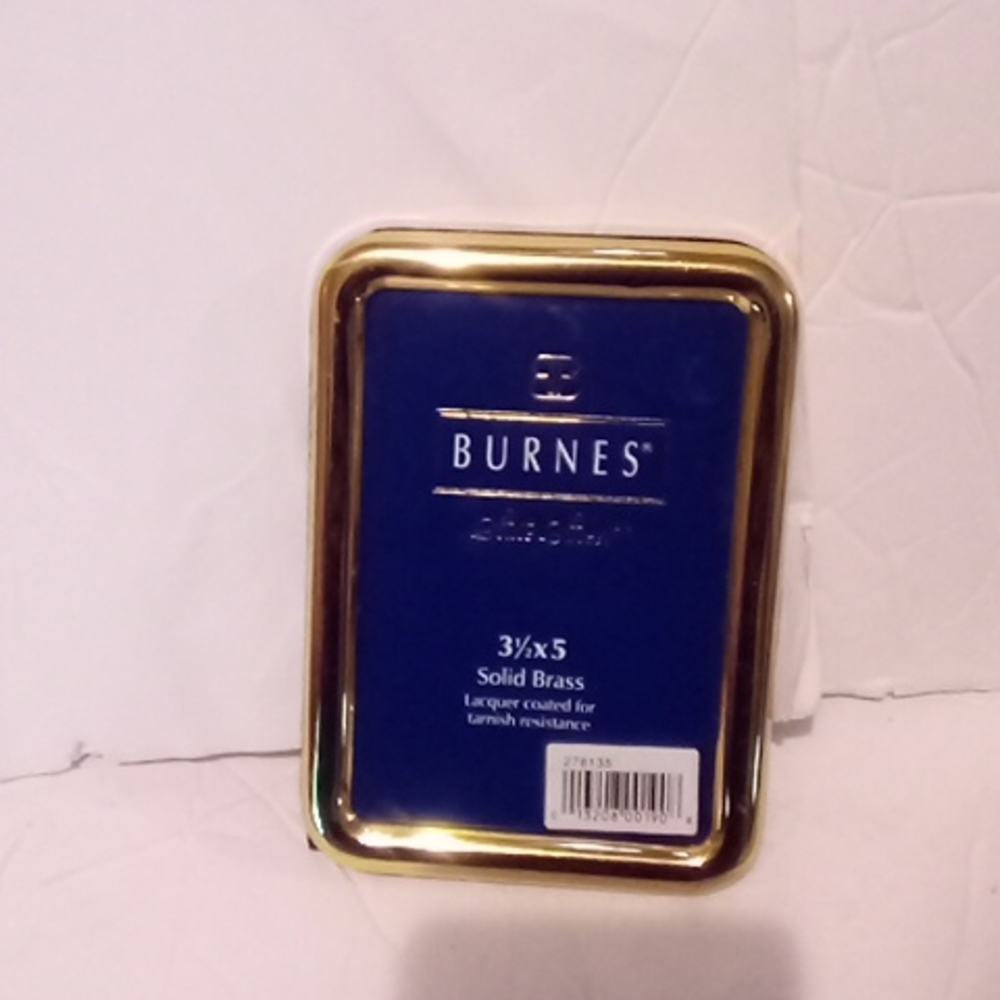Burnes gold slated solid brass picture frame